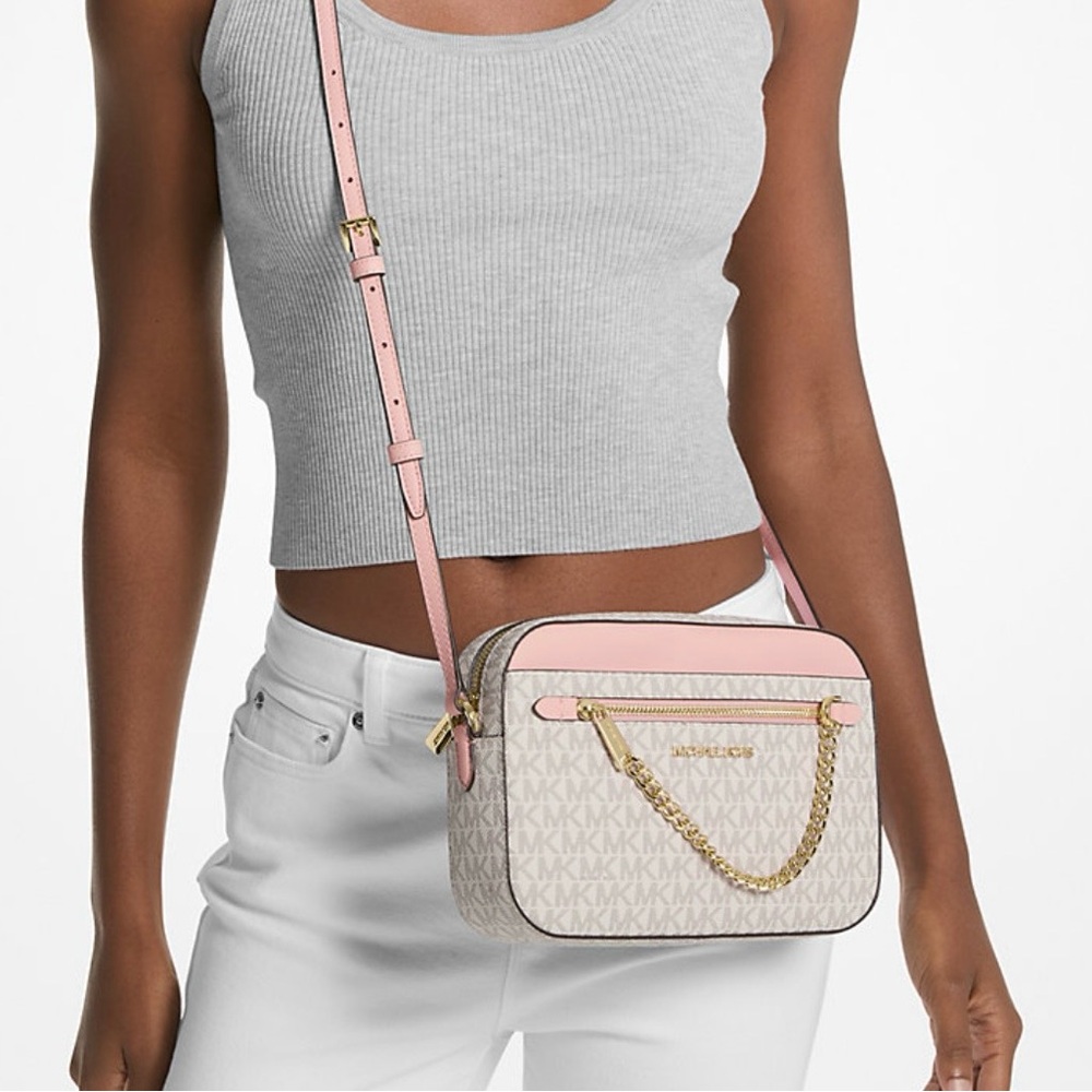 Authentic Michael Kors Jet Set Large Logo Crossbody Bag